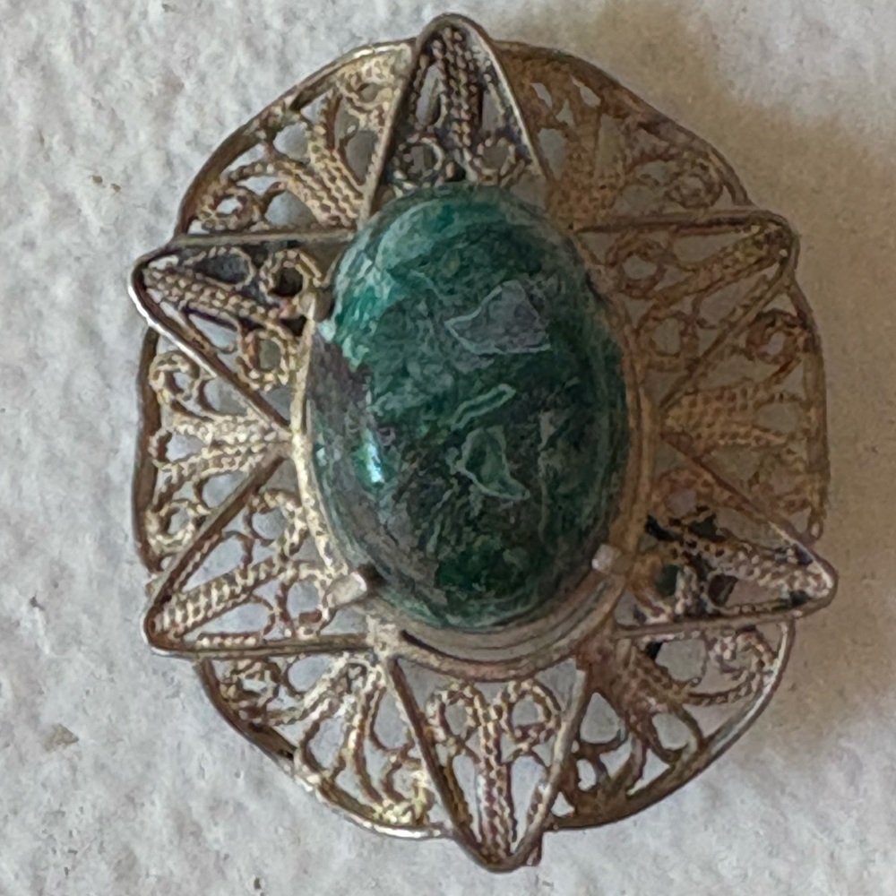 Vintage Ornate Metal Dish
